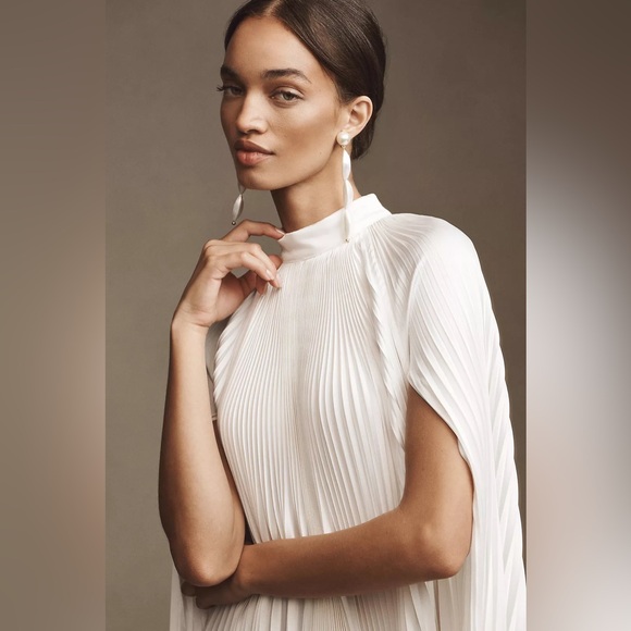 Anthropologie L'IDÉE Eiffel Cape Pleated Maxi Dress XS US2 $695 NWT ** - Picture 4 of 12